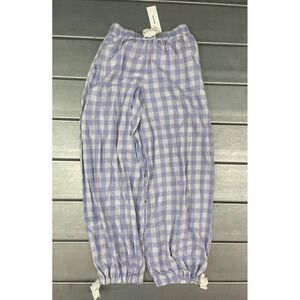 Urban Outfitters Out From Under Check Pants Womens XS Charlotte Bow Balloon‎ Leg